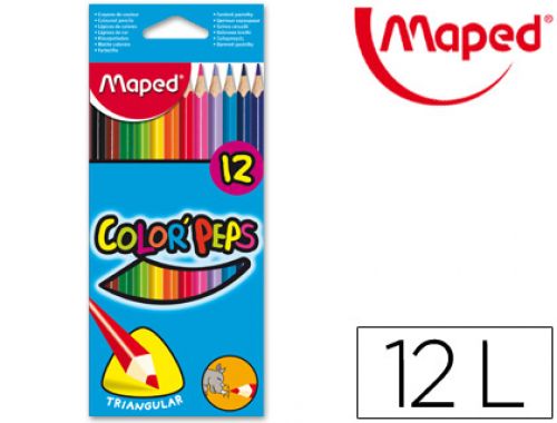 Lpis de cor maped triangulares caixa de 12 unidades , Maped , 43248 , 3154141832123